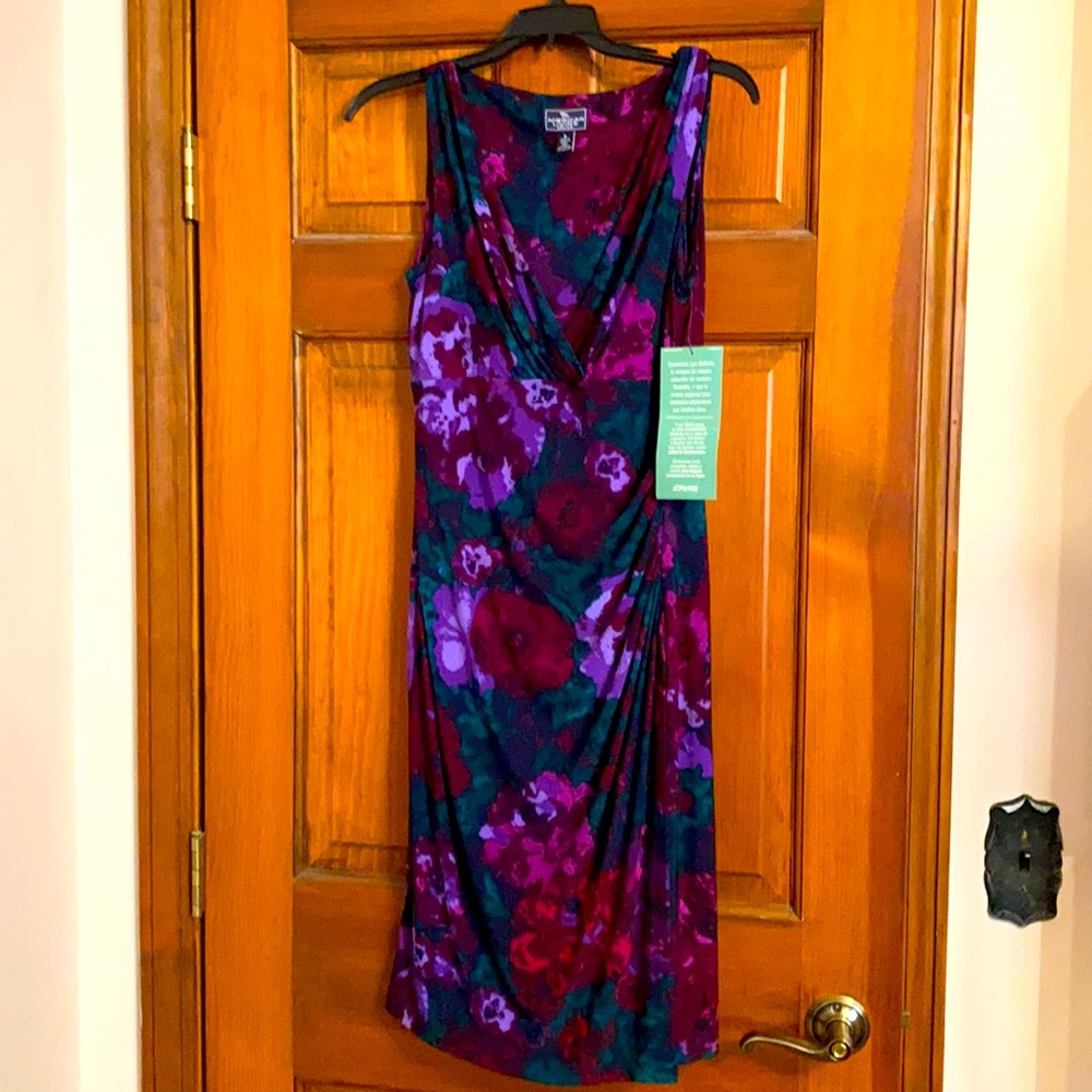 Purple Multi colored sleeveless Dress size 8!